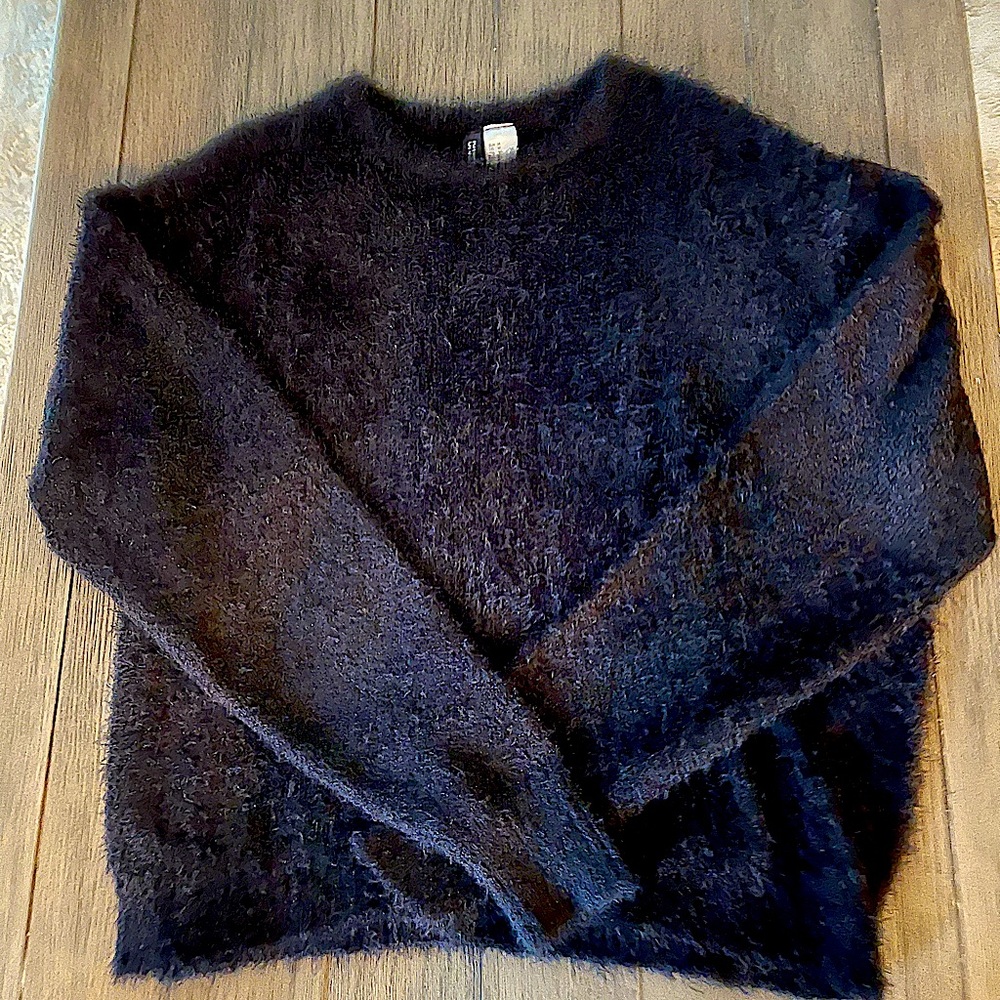 Fuzzy Crew-Neck Sweater (NEVER USED)